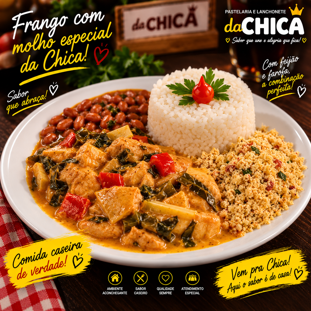 Frango com molho especial da Chica